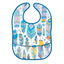 Картинка Нагрудник водонепроницаемый с карманом Canpol Wild Nature, 9/234, бирюзовый от магазина gnom.land