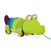 Картинка B.Toys Игрушка-каталка на веревочке "Крокодил" от магазина gnom.land