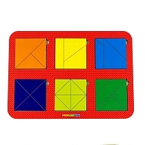 Картинка WoodlandToys Игры Никитина "Сложи квадрат", 6 квадратов, уровень 2, 064302 от магазина gnom.land