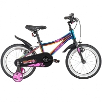 Картинка Novatrack Детский велосипед Prime AGV 16”, фиолетовый металлик от магазина gnom.land