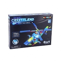 Картинка Светящийся конструктор Crystaland "Воздушная техника" 8 в 1, 153 детали от магазина gnom.land