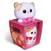 Картинка Budi Basa Подарочный набор кружка с игрушкой Кошечка Ли-Ли, 400 мл от магазина gnom.land