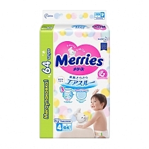 Картинка Merries Подгузники размер L (9-14 кг), 64 шт. от магазина gnom.land