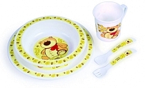 Картинка Canpol Набор обеденный пластиковый арт. 4/401, 12+, цвет желтый от магазина gnom.land