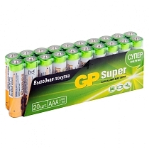 Картинка Батарейка щелочная GP Super AAA, 1.5V, 20 шт. от магазина gnom.land