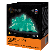 Картинка Набор для опытов ТРЮКИ НАУКИ Z106 Светящийся лизун(белый/бирюзовый) от магазина gnom.land