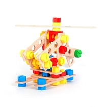 Картинка Alexander деревянный конструктор "Вертолёт - Джуниор" от магазина gnom.land