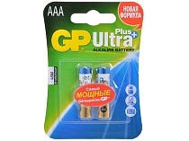 Картинка Мизинчиковые алкалиновые батарейки GP "Ultra Plus", тип АAA (LR03), 1,5V, 2 шт от магазина gnom.land