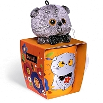 Картинка Budi Basa Подарочный набор кружка с игрушкой Кот Басик, 400 мл от магазина gnom.land