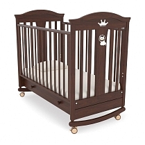 Картинка Gandylyan Детская кроватка-качалка "Даниэль", орех от магазина gnom.land