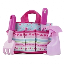 Картинка Melissa&Doug Sunny Patch Набор для садоводства в сумочке, розовый от магазина gnom.land