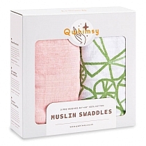 Картинка Qwhimsy Набор муслиновых пеленок "Экология", 2 штуки, QSB005 от магазина gnom.land