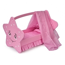 Картинка Манюня Кроватка для кукол Diamond star, розовый от магазина gnom.land