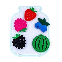 Картинка Фетров Развивающая игра "Банка с ягодами" от магазина gnom.land