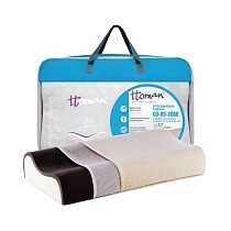 Картинка Ttoman Подушка детская ортопедическая c эффектом памяти, угольная 45x25 см, CO-03-206B от магазина gnom.land