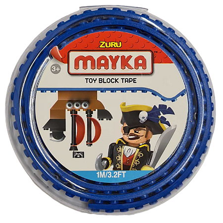 Картинка Zuru Гибкая лента-скотч для кубиков "Mayka" 1м/1,5см, синяя от магазина gnom.land