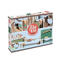 Картинка DJECO Деревянный конструктор Zig & Go, 48 деталей от магазина gnom.land