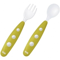 Картинка NUK Набор столовых приборов Мини c 8 мес. 2 шт., цвет фисташковый от магазина gnom.land