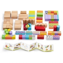 Картинка ANDREU Toys Деревянный конструктор "100 деревянных блоков" от магазина gnom.land