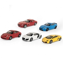 Картинка WELLY Набор машинок металлических 1:43 Lamborghini Gallardo LP560-4, Porsche 911 Carrera S, Audi R8 Coupe, Mercedes-Benz, 5 шт. от магазина gnom.land