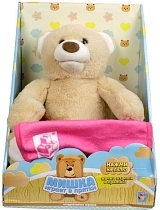 Картинка 1Toy "Мишка играет в прятки" интерактивная мягкая игрушка, розовый 26 см от магазина gnom.land