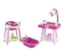 Картинка Ecoiffier Набор 3 в 1 по уходу за куклой, 15 предметов от магазина gnom.land