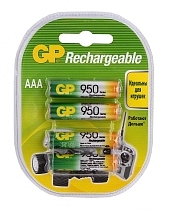 Картинка Набор аккумуляторов "GP Batteries", NiMh, 950 mAh, тип АAА, 4 шт от магазина gnom.land