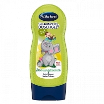 Картинка Bubchen Детский шампунь и гель для душа Джунгли зовут 2 в 1, 230 мл. от магазина gnom.land