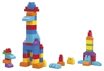 Картинка MEGA BLOKS Конструктор голубой в сумке "Мой первый конструктор" | 60 деталей от магазина gnom.land