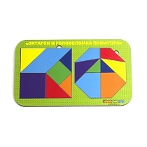 Картинка WoodlandToys Набор головоломок 2.0 Октагон и головоломка Пифагора от магазина gnom.land