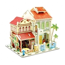 Картинка Rezark 3D Пазл Серия Домики Сингапура "Мини отель", 35 элементов от магазина gnom.land