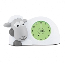 Картинка ZAZU Часы-будильник для тренировки сна "Ягнёнок Сэм", серый от магазина gnom.land