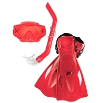 Картинка Bestway Плавательный набор "Меридиан", от 14 лет, размер 41-46 красный от магазина gnom.land