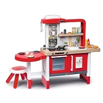 Картинка Smoby Растущая Кухня с табуретом Tefal Evolutive, пузырьки, 43 аксессуара от магазина gnom.land