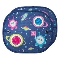 Картинка Benbat Комплект из 2-х овальных шторок от солнца, синий/цветной от магазина gnom.land