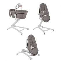 Картинка Кроватка-стульчик Chicco Baby Hug 4-в-1 Legend, серый от магазина gnom.land