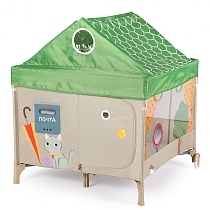 Картинка Happy Baby Манеж "ALEX HOME" с лампой, зелёный/бежевый от магазина gnom.land