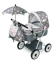 Картинка DeCuevas Toys Коляска для куклы с рюкзаком и зонтиком 60 см от магазина gnom.land