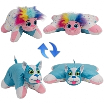Картинка 1Toy Подушка Вывернушка 2в1 "Радужный Тролль-Блестящий Щенок" от магазина gnom.land