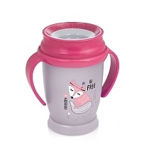 Картинка Lovi Поильник 360° Indian Summer с 12 мес., 250 мл, розовый от магазина gnom.land