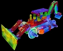 Картинка Конструктор "Laser Pegs"Энергоблок Бульдозер 8 в 1 от магазина gnom.land