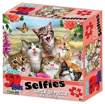 Картинка PRIME 3D "Кошки селфи 13634" - 3D пазл от магазина gnom.land