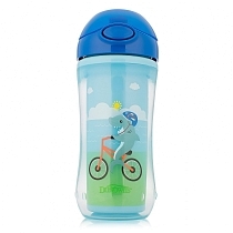 Картинка Dr.Brown's Чашка-термос с трубочкой, синяя, 300 мл от магазина gnom.land