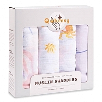 Картинка Qwhimsy Набор муслиновых пеленок "Океан", 4 штуки, QSB009 от магазина gnom.land