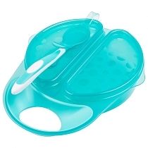 Картинка Dr.Brown's Тарелка глубокая Travel Fresh с прикрепляемой ложечкой от магазина gnom.land