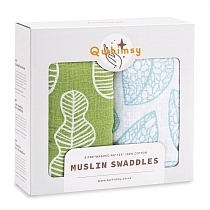 Картинка Qwhimsy Набор муслиновых пеленок "Экология", 2 штуки, QSB004 от магазина gnom.land