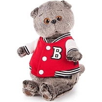 Картинка Budi Basa Мягкая игрушка Кот Басик в клубной куртке, 30 см от магазина gnom.land