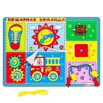 Картинка Aalatoys Бизиборд Пожарная команда от магазина gnom.land