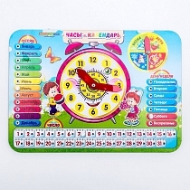 Картинка WoodlandToys Развивающий планшет "Часы-календарь 2", 094102 от магазина gnom.land