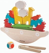 Картинка PLAN TOYS Головоломка Балансирующая лодка от магазина gnom.land